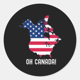 Adesivo Trump Canada Usa 51rua State Map American Flag