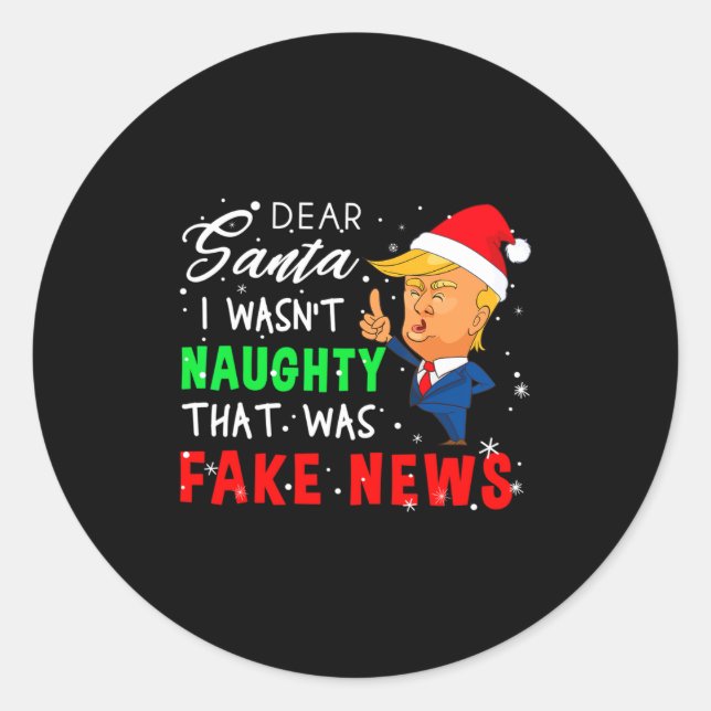 Adesivo Trump Christmas Pajamas Shirt Dear Santa  (Frente)