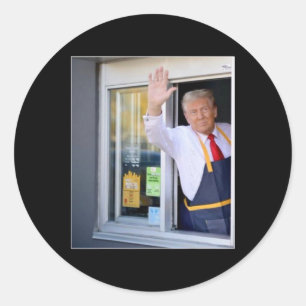 Adesivo Trump Com Mc Donald Trabalhador De Trump Vota Em T