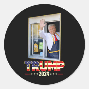 Adesivo Trump Com Mc Donald Trump Trabalhador Votando Em T