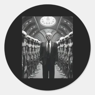 Adesivo Trump Com Teoria Da Conspiração De Alienígenas Vis