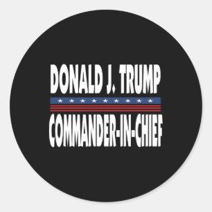 Adesivo Trump Comandante em Chefe Presidente Republicano P