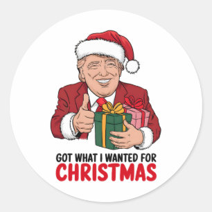 Adesivo Trump Conseguiu O Que Eu Queria No Natal Engraçado