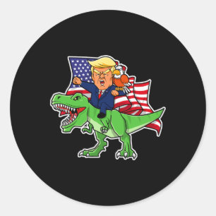 Adesivo Trump Correndo Um Dinossauro Trex Funny Merica Pat