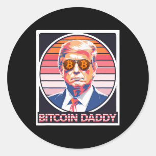 Adesivo Trump Crypto King Internet Mone, Pai de Bitmoney e