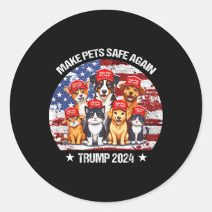 Adesivo Trump Deixe Os Animais De Estimação Seguros Novame