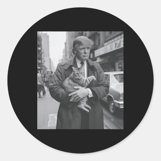 Adesivo Trump E Cat Em Newyork (Frente)