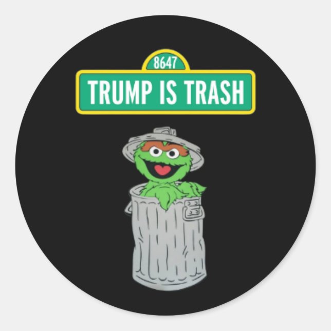 Adesivo Trump é lixo (Frente)