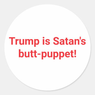 Adesivo Trump é o Fantoche de Satanás Hankamer Artjunkhaus