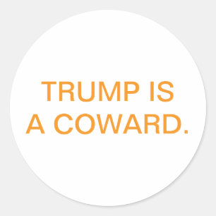 Adesivo TRUMP É UM COVARDE Hankamer Artjunkhaus Arte de Qu