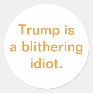 Adesivo Trump é um idiota tagarela Hankamer Artjunkhaus