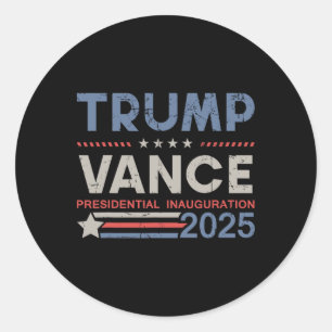 Adesivo Trump e Vance Presidente Dia de Inauguração 2025 E