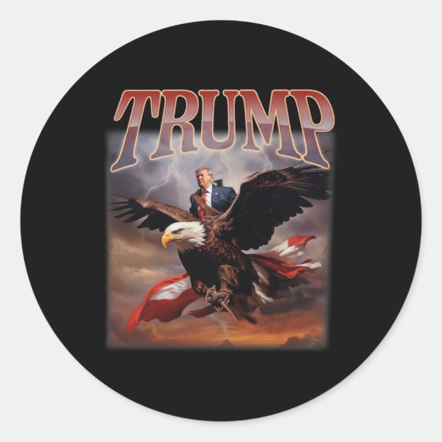 Adesivo Trump Eagle Presidente Dos Eua 2024 Retire A Améri (Frente)