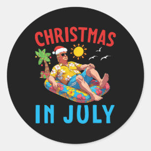 Adesivo Trump em boia inflável de piscina feliz Natal em