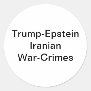 Adesivo Trump-Epstein Guerra-Crimes Irã Hankamer Artjunkha