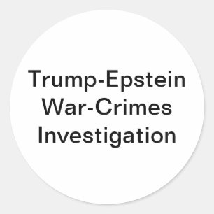 Adesivo Trump-Epstein Guerra no Irã Crimes de Guerra Hanka