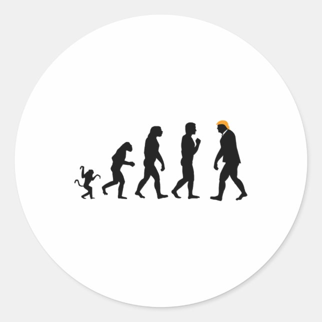 Adesivo Trump Evolution resiste ao Funny Donald Trump (Frente)