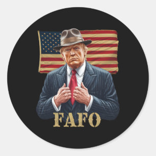 Adesivo Trump Fafo F por aí Descubra a Vintagem do Sinaliz