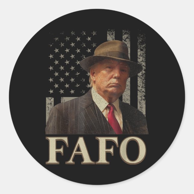 Adesivo Trump Fafo, Funny Fafo Trump American Flag _1 (Frente)