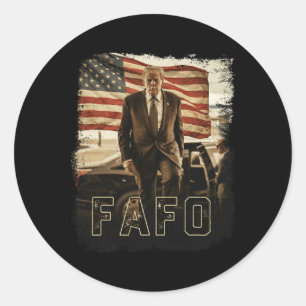 Adesivo Trump Fafo Vintage Presidente Trump 2026 