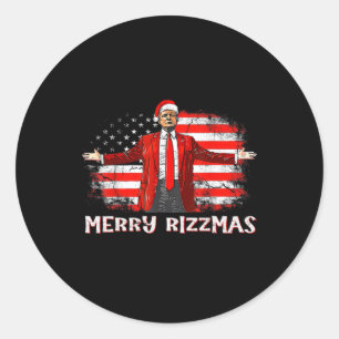 Adesivo Trump Feliz Rizzmas Engraçado Dança Humorística Ch