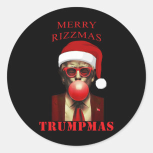Adesivo Trump Feliz Rizzmas Trumpmas Engraçado Bubbbb de N