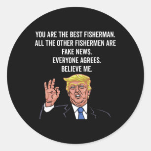 Adesivo Trump Fish Funny Fisher Hook Gifts