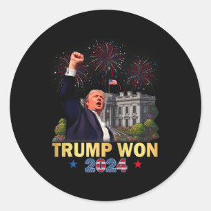 Adesivo Trump Ganhou 2024 Presidente 47 Da Casa Branca Don
