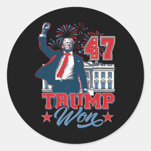 Adesivo Trump Ganhou 2024 Supere 47 Da Casa Branca Antes