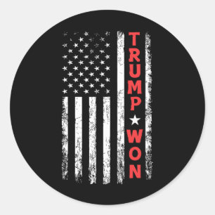 Adesivo Trump Ganhou Eleição 2025 Bandeira Dos EUA