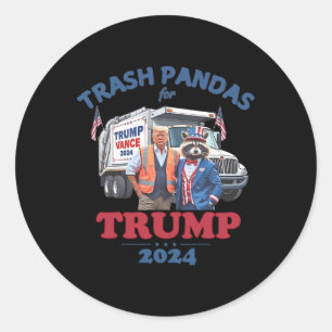 Adesivo Trump Garbyge Trash Pandas Para Trump 2024