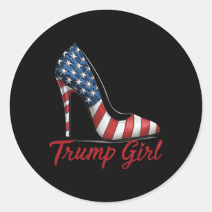Adesivo Trump Girl High Heel Stilettos, American Flag Trum