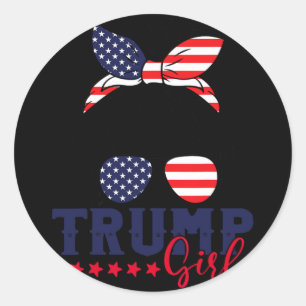 Adesivo Trump Girl Messy Bun Trump 2024 Eleição Americana