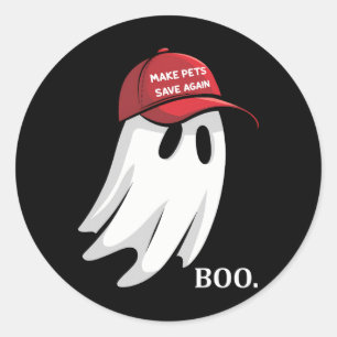 Adesivo Trump Halloween Ghost Boo Make Pets Save Novamente