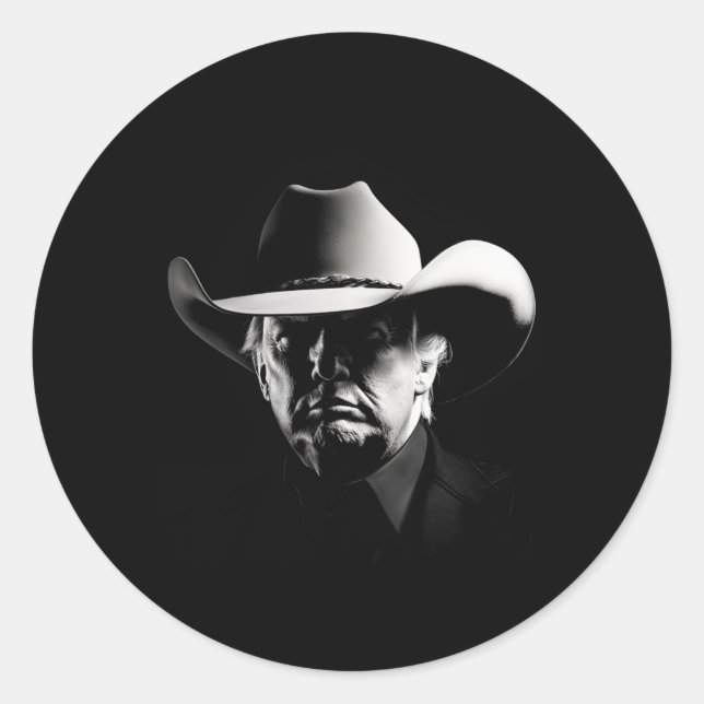 Adesivo Trump Head Cowboy Eua 2024 Votação Eleições Eua Ma (Frente)