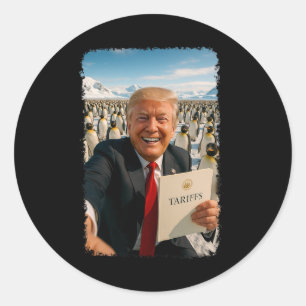 Adesivo Trump Impondo Tarifas Aos Pinguins - Política Irôn