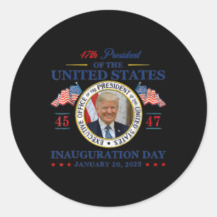 Adesivo Trump Inauguration Day 2025 47th Presidente Usa Fl