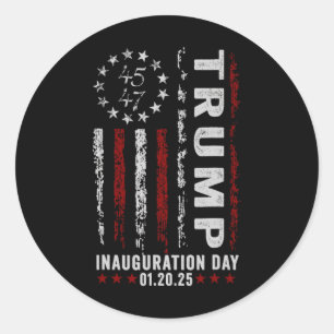 Adesivo Trump Inauguration Day 2025 Memabilia Usa Flag V