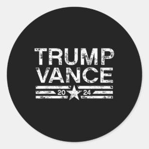 Adesivo Trump J.d. Vance 2024 Retro Stripe Trump Vance