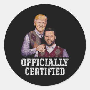 Adesivo Trump J.d. Vance Certificado Oficialmente 2025 Fun