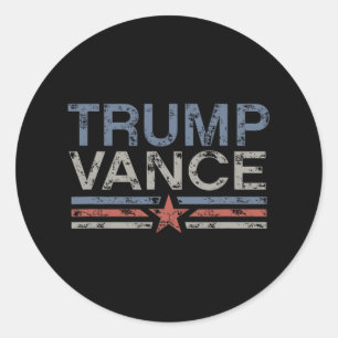 Adesivo Trump Jd Vance 2024 Retro Stripe Trump Vance 2024