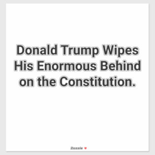 Adesivo Trump Limpa o Grande Traseiro na Constituição Hank