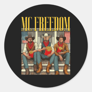 Adesivo Trump Mc Freedom Funny Trump 2024 Natal Black
