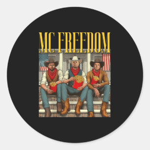 Adesivo Trump Mc Freedom Funny Trump 2024 Natal Black