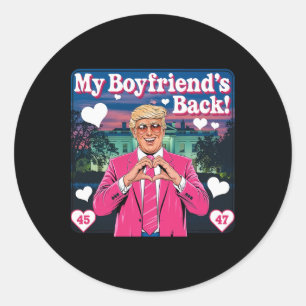 Adesivo Trump Meu Namorado Ck Dia dos Namorados Rosa 45 47
