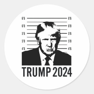Adesivo Trump Mugshot 2024 Presidente