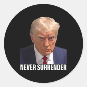 Adesivo Trump Mugshot Nunca Entregue Homens