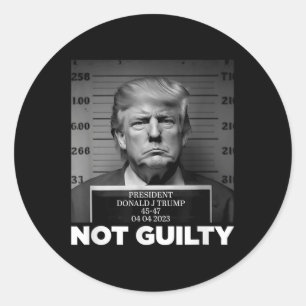 Adesivo Trump Não Culpado Tumulto Sem Tumulto