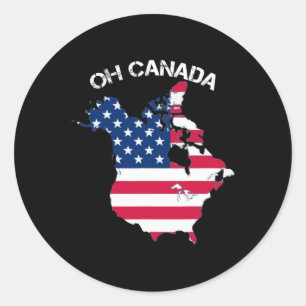 Adesivo Trump no Canadá! Mapa da América do Norte com F Am