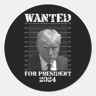 Adesivo Trump Not Guilty Mug Shot 2024 Procurado Para Pres